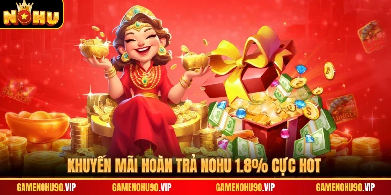 Khuyến mãi hoàn trả Nohu 1.8% cực hot